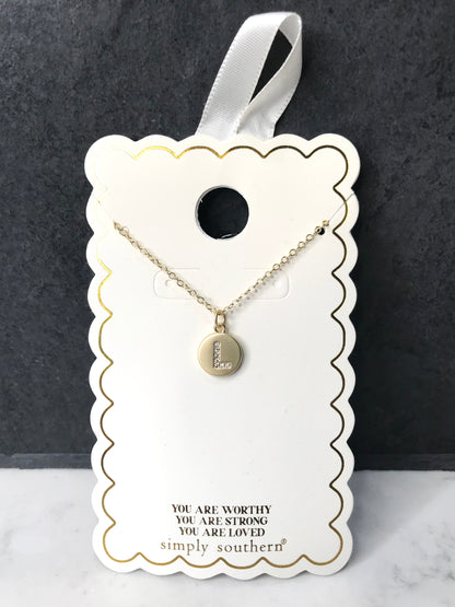 Personalized Gold Initial Necklace with Gift Pouch