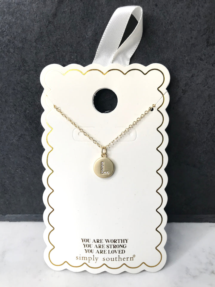 Personalized Gold Initial Necklace with Gift Pouch