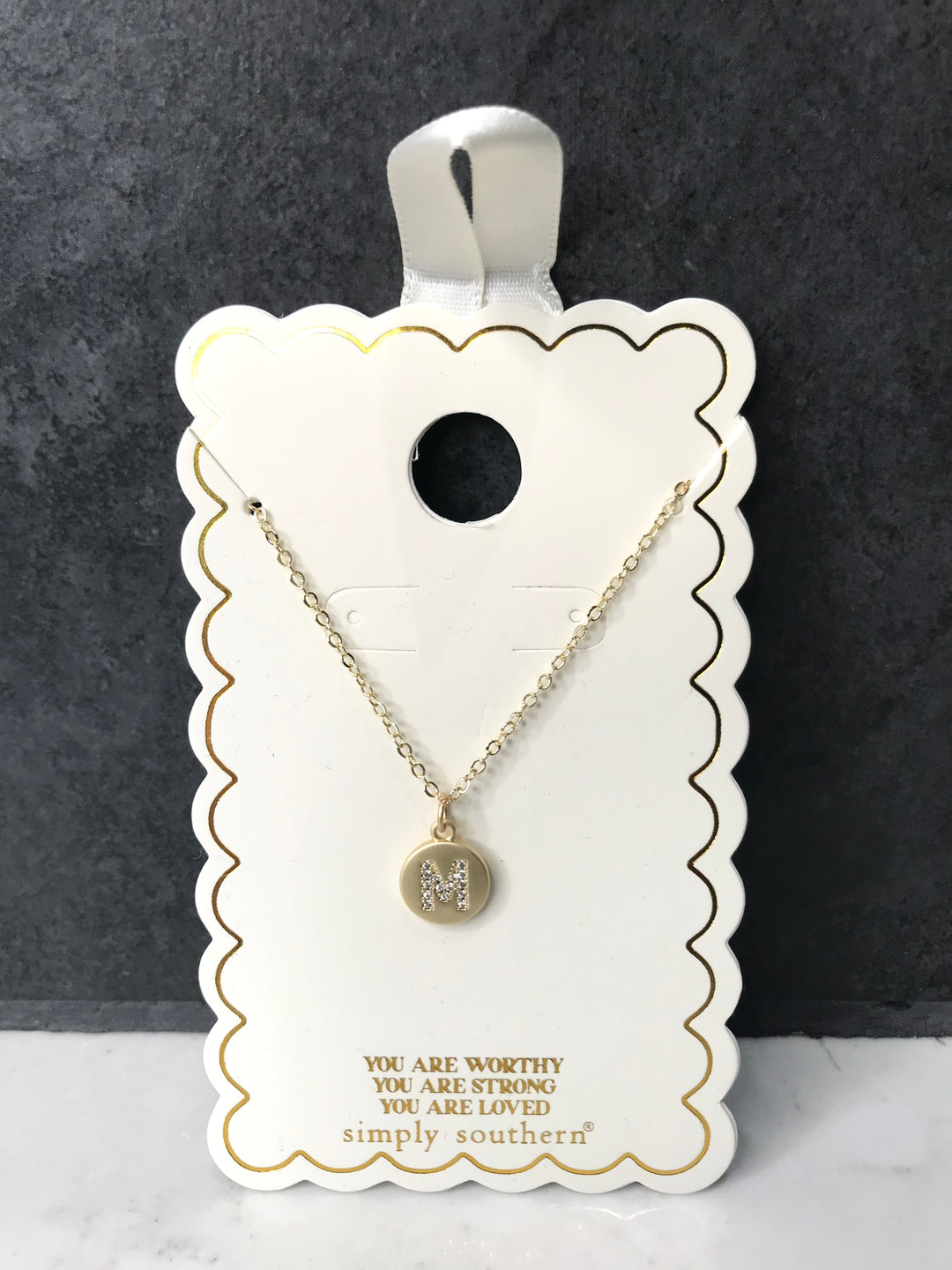 Personalized Gold Initial Necklace with Gift Pouch