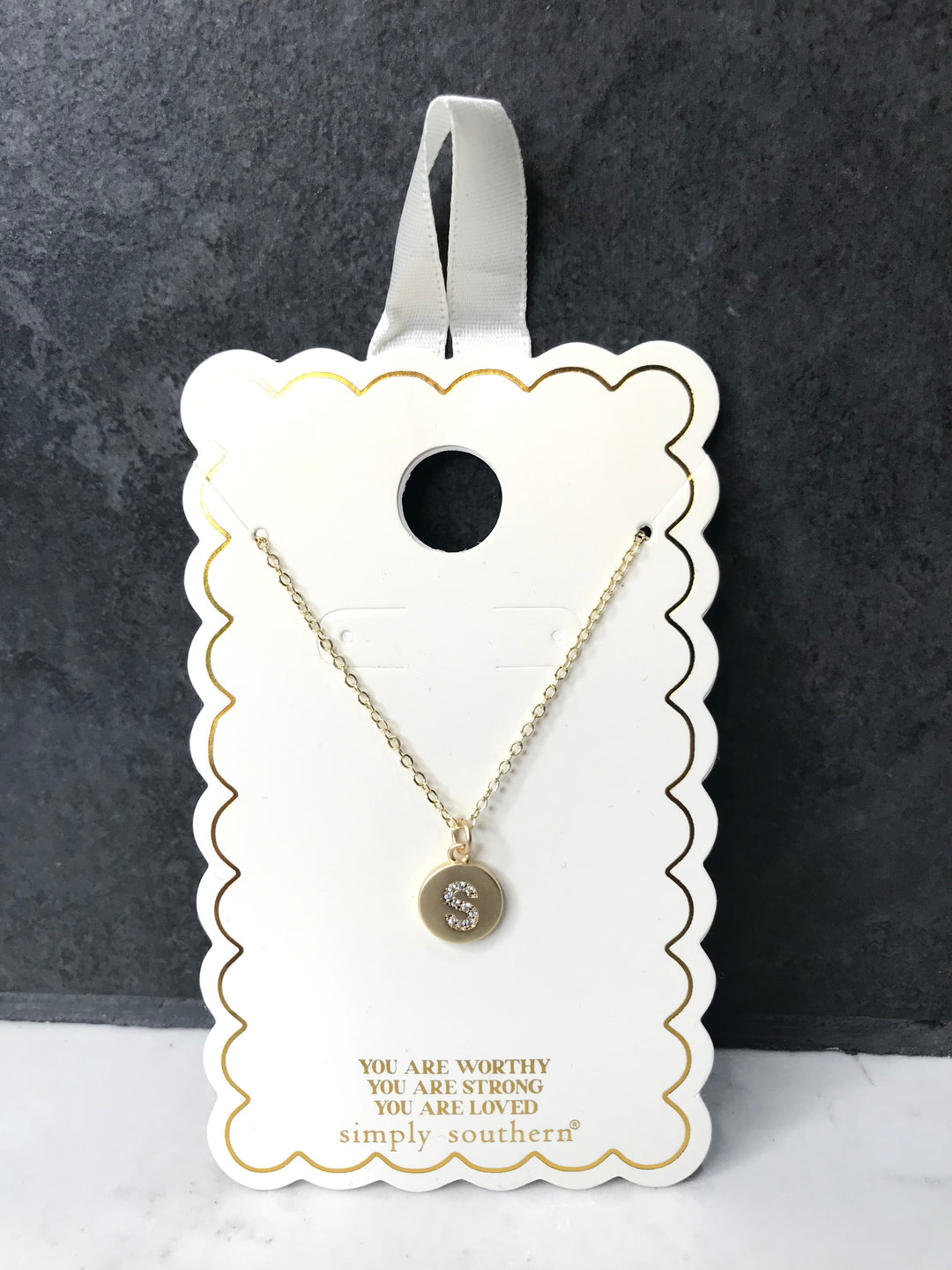 Personalized Gold Initial Necklace with Gift Pouch