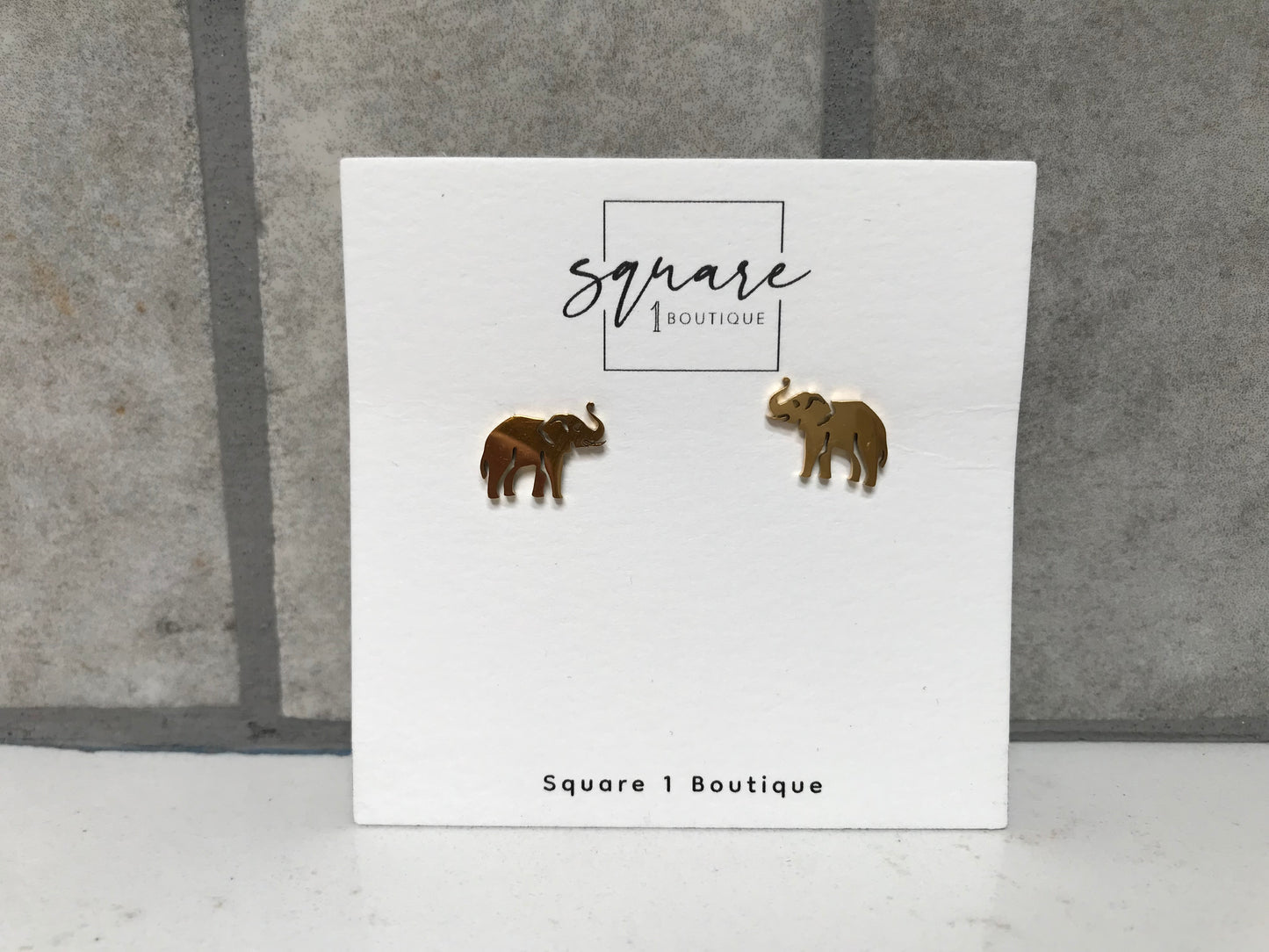 Classic Elephant Stud Earrings