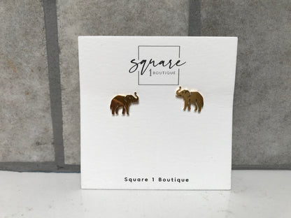 Classic Elephant Stud Earrings