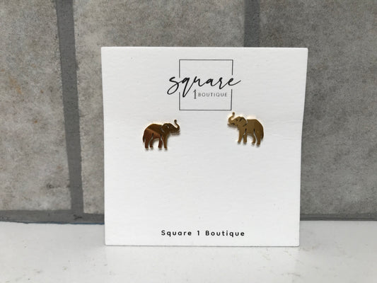 Classic Elephant Stud Earrings