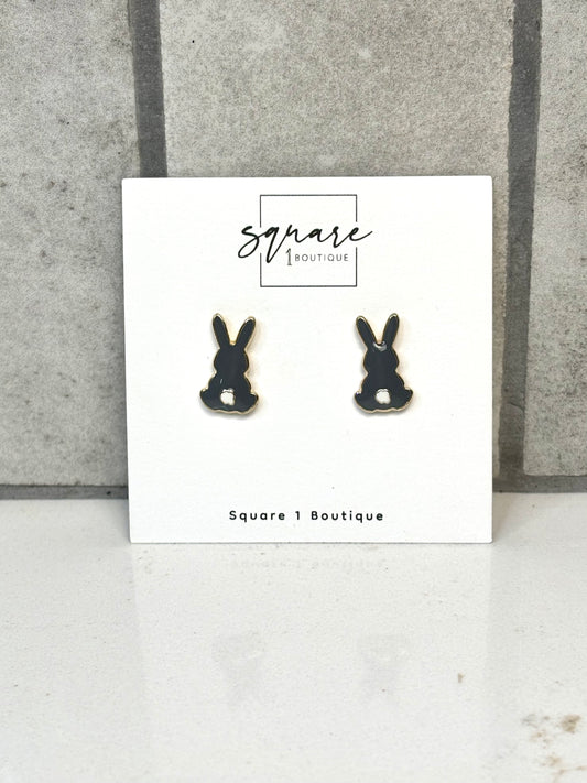 Bunny Enamel Signature Stud Earrings