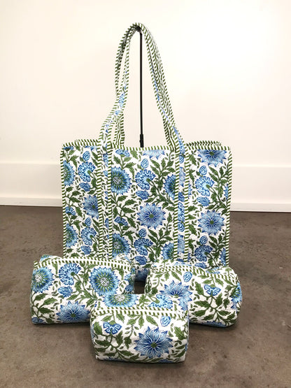 Large Quilted Tote Bag