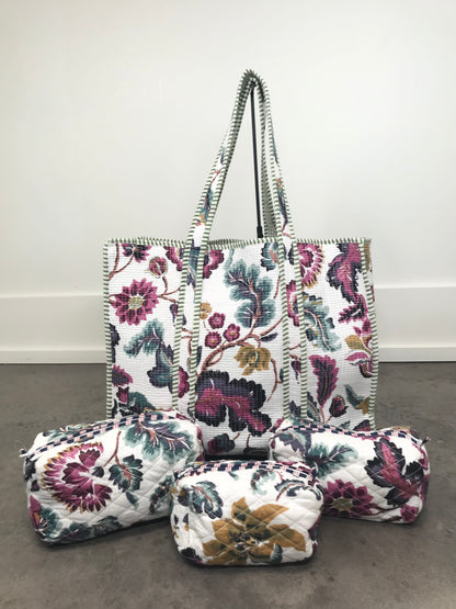 Large Quilted Tote Bag