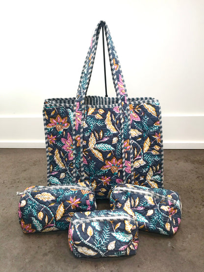 Large Quilted Tote Bag