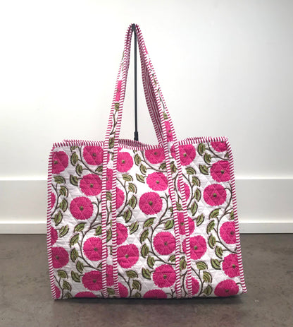Large Quilted Tote Bag