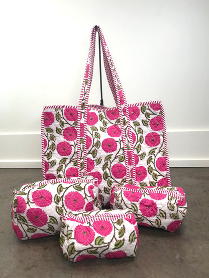 Large Quilted Tote Bag