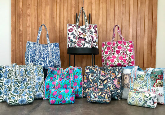 Large Quilted Tote Bag