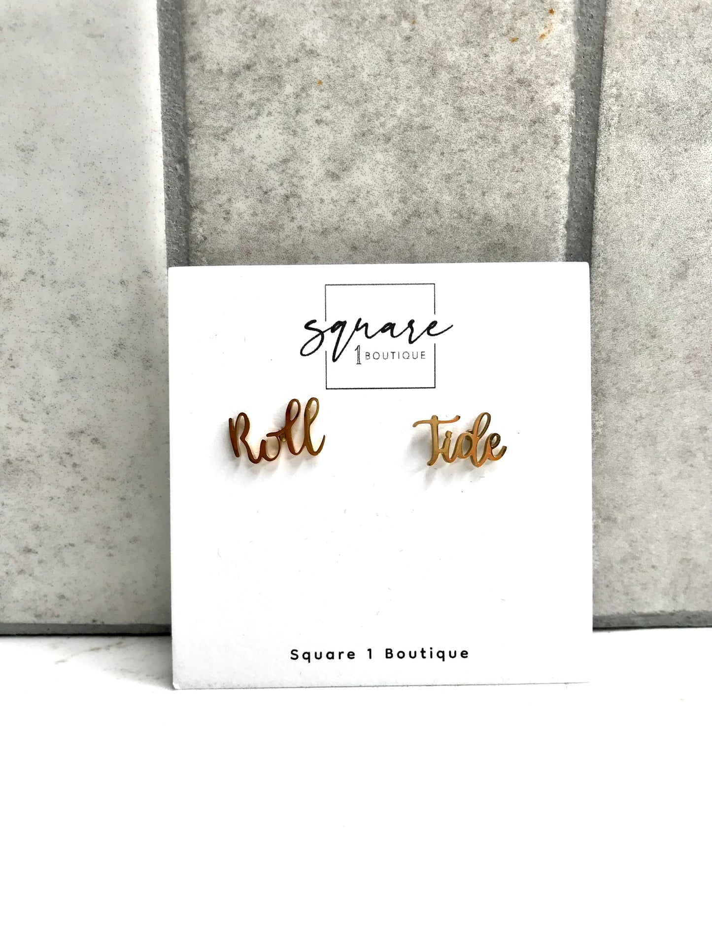 War Eagle Gold Stud Earrings