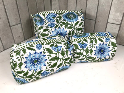 3 in 1 Quilted Cosmetic Bag