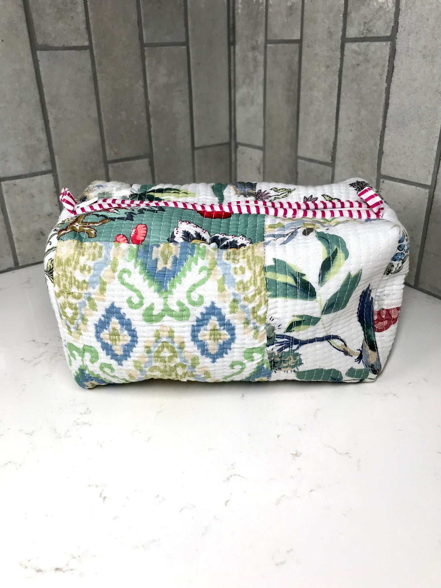 3 in 1 Quilted Cosmetic Bag