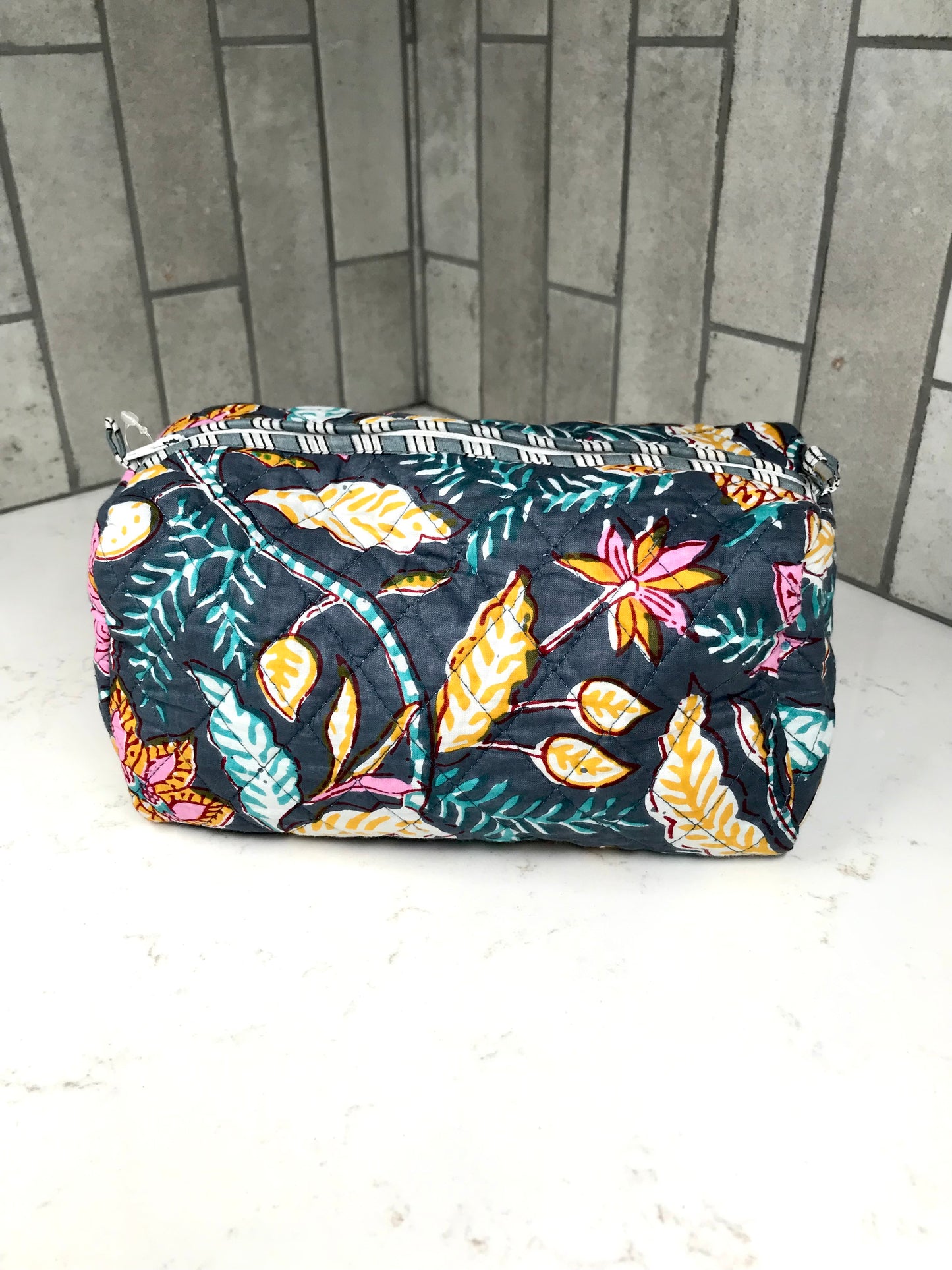 3 in 1 Quilted Cosmetic Bag