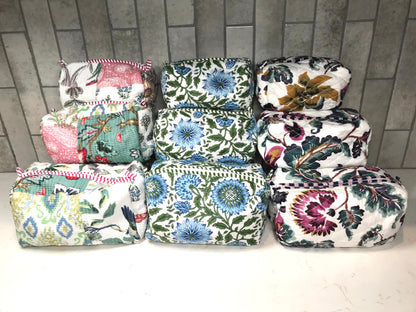 3 in 1 Quilted Cosmetic Bag