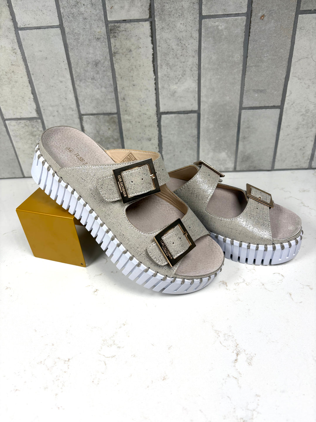 Ilse Jacobsen Atelier Buckle Platform Slide