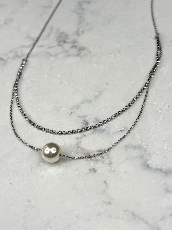 Layered Pearl and Shine Necklace