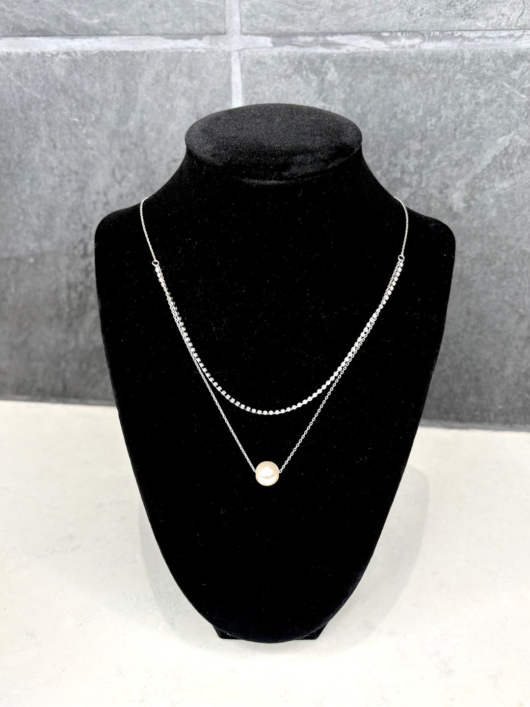 Layered Pearl and Shine Necklace
