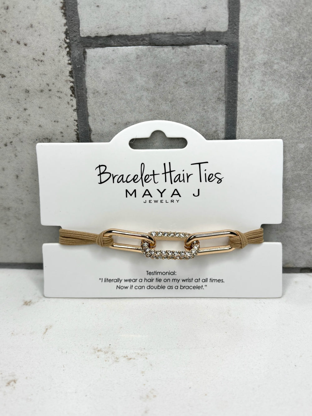 Maya J Crystal Link Bracelet Hair Tie