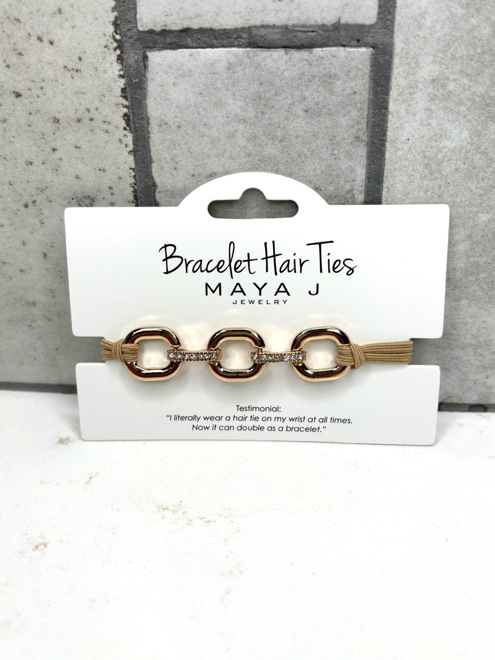 Maya J Crystal Ring Bracelet Hair Tie