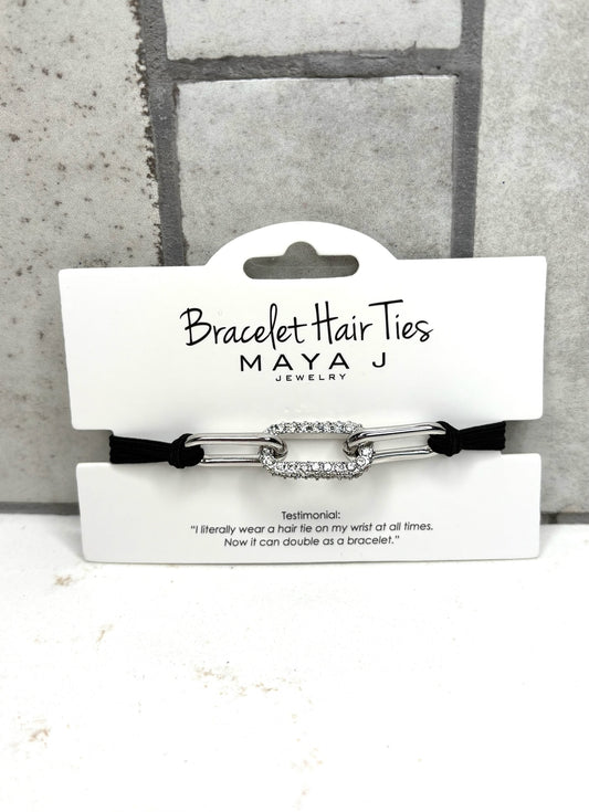 Maya J Crystal Link Bracelet Hair Tie