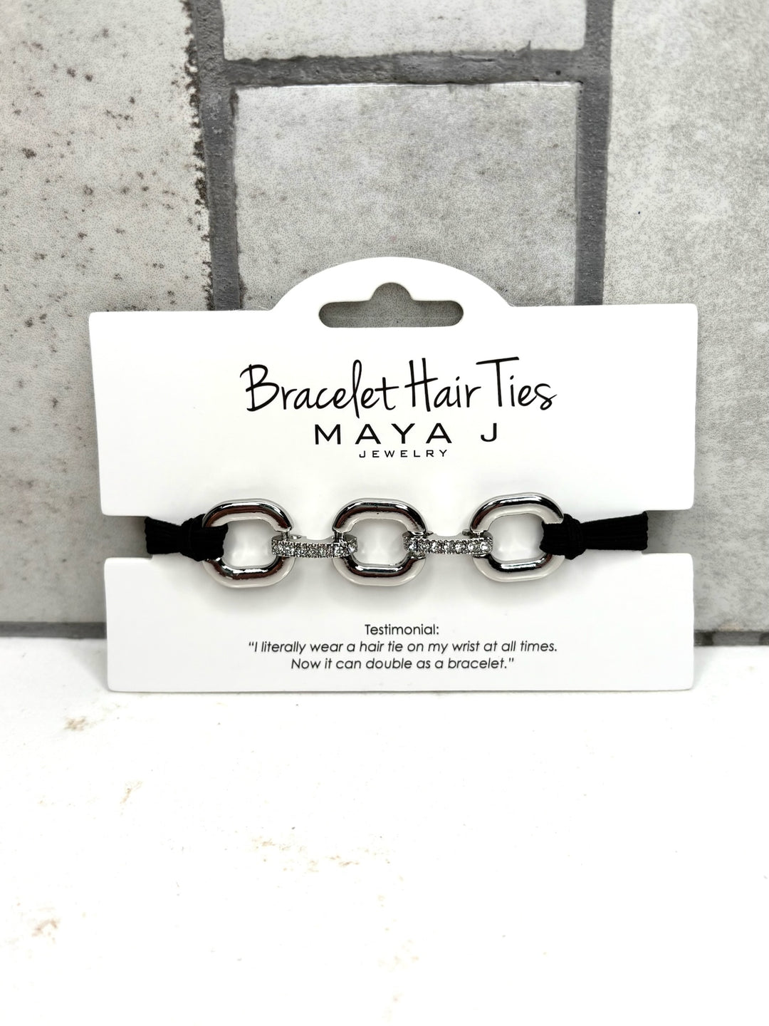 Maya J Crystal Ring Bracelet Hair Tie