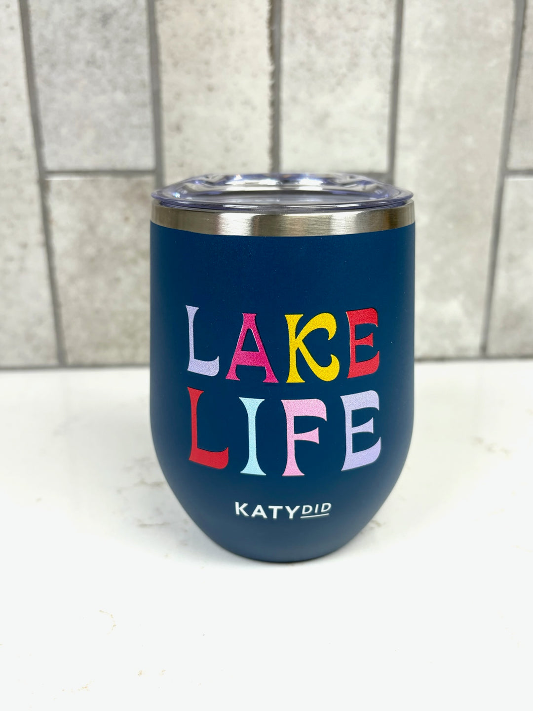 Lake Life Wine Tumbler Cup