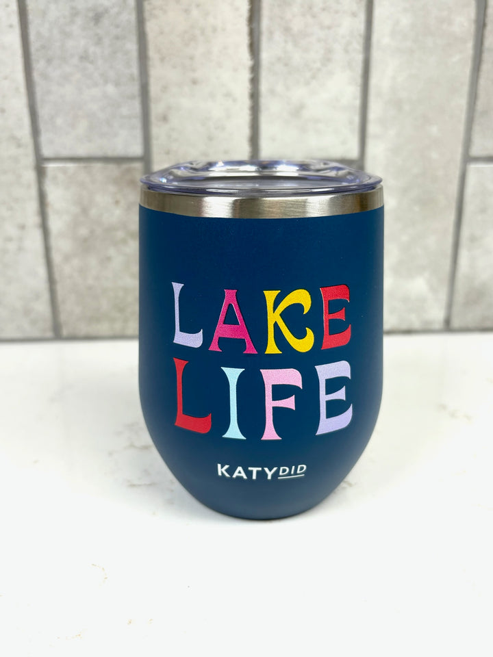 Lake Life Wine Tumbler Cup