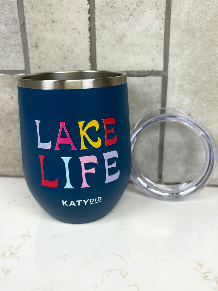 Lake Life Wine Tumbler Cup