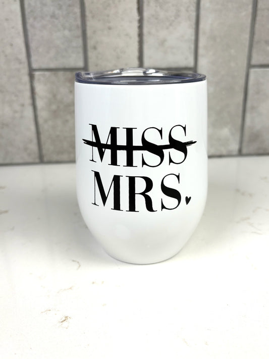 Wine Tumbler-Miss to Mrs