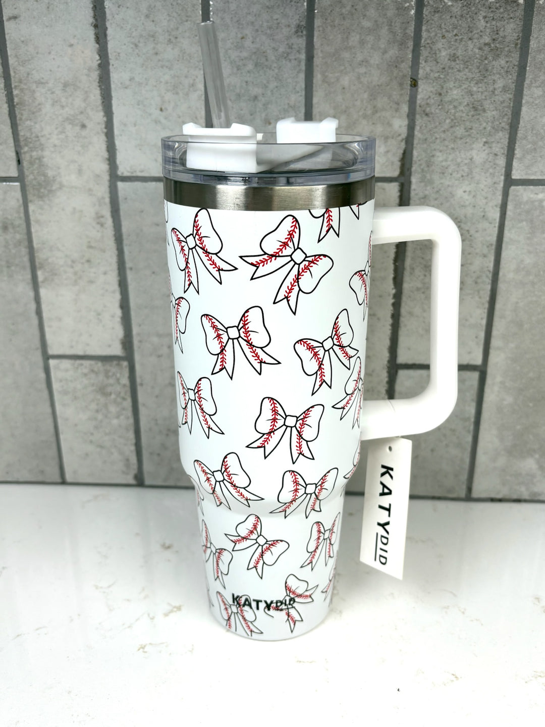 Baseball Bow Tumbler Cup
