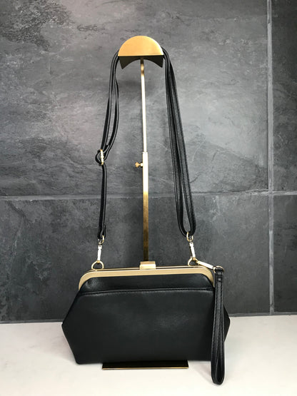 Vivie Kisslock Convertible Crossbody Wristlet