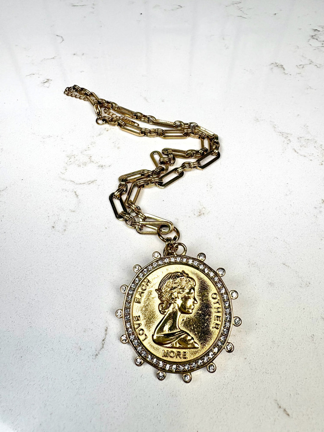 Chan Sutt Pearl Lariat Coin Necklace