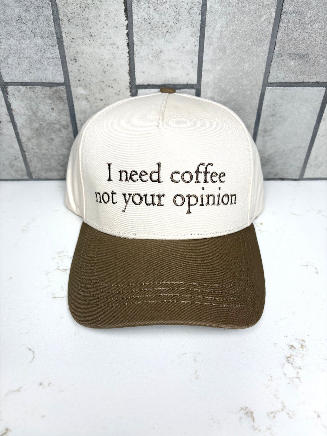 Coffee First Two-Tone Hat