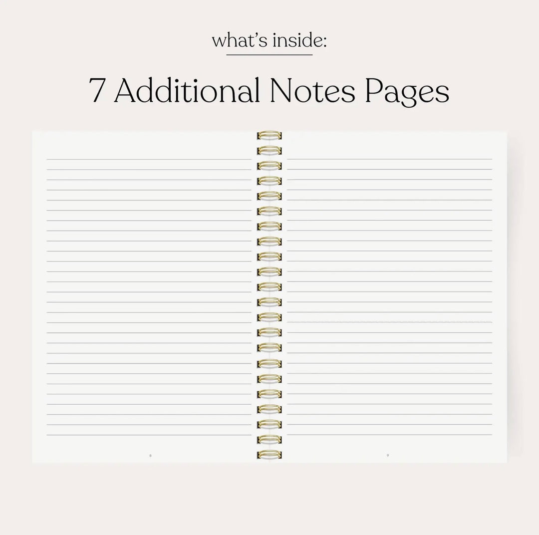 Additional lined notes pages included in the Elyse Breanne Designs 2026–2027 academic planner for journaling, lists, and planning.