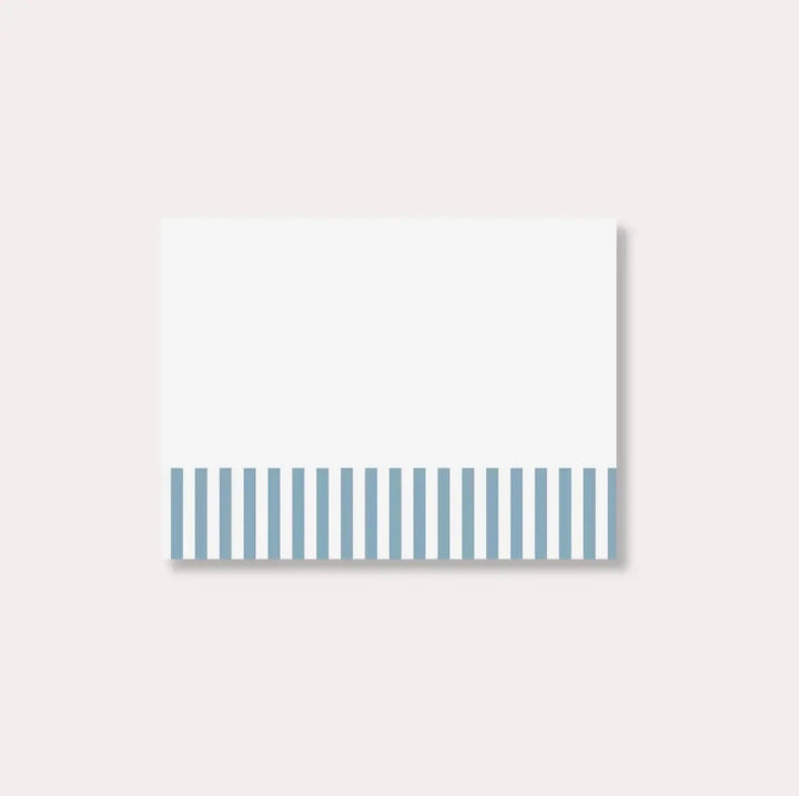 Elyse Breanne Designs Blue Stripes sticky notes with classic blue striped border and blank white writing area for everyday notes and lists.