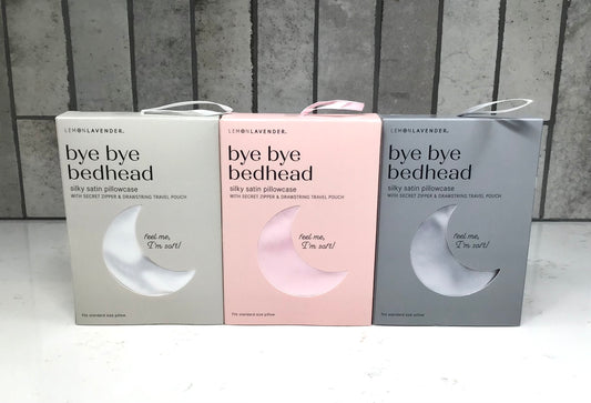 Lemon Lavender Bye Bye Bedhead Silky Satin Pillowcase