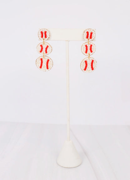 Baseball Dangle Earrings