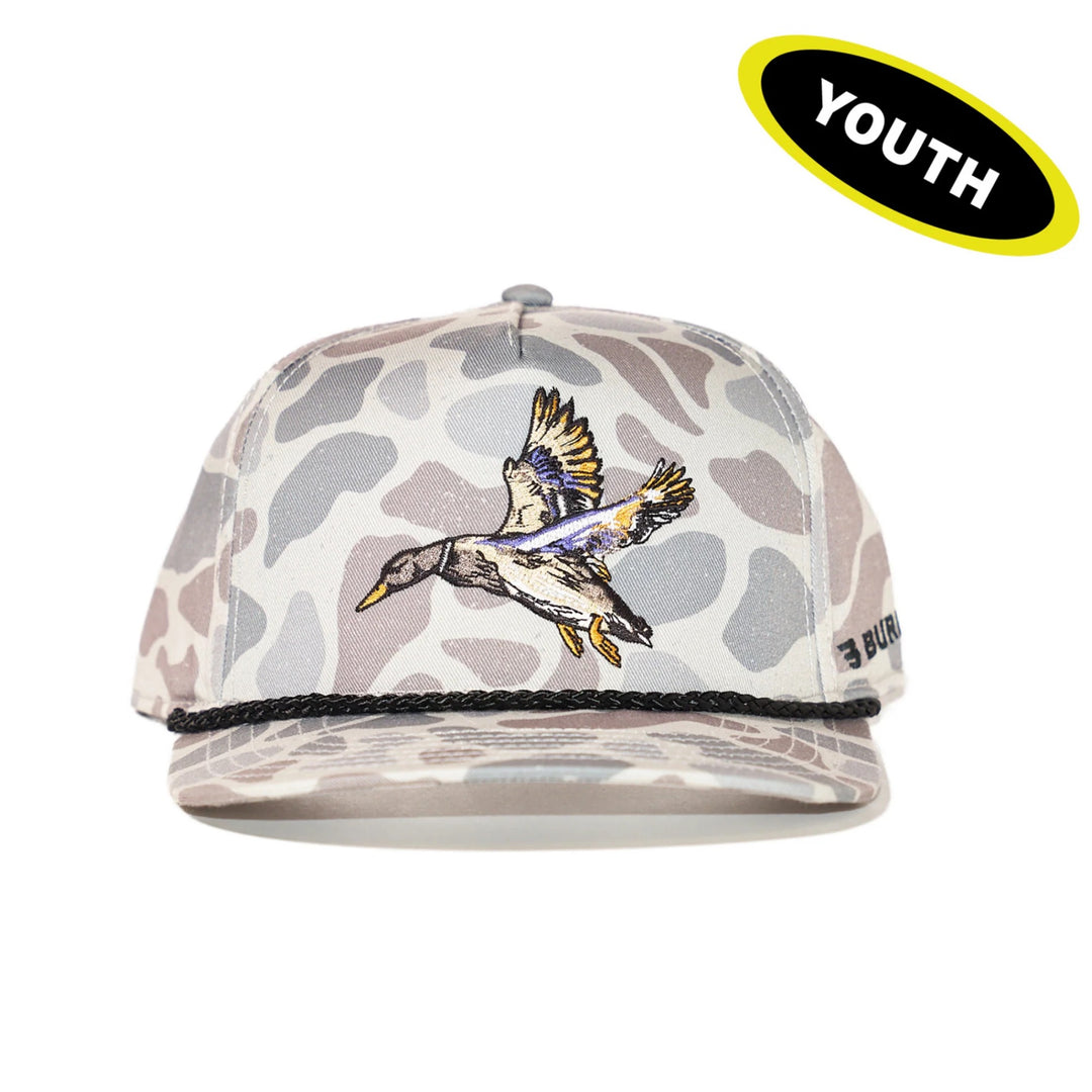 BURLEBO | Youth Diving Mallard Cap | Classic Deer Camo