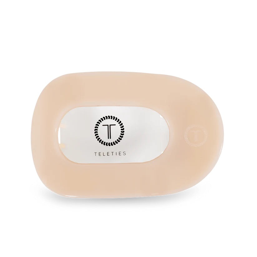 Almond Beige TELETIES Flat Round Clip