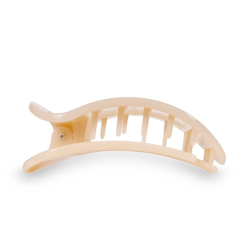 Almond Beige TELETIES Flat Round Clip