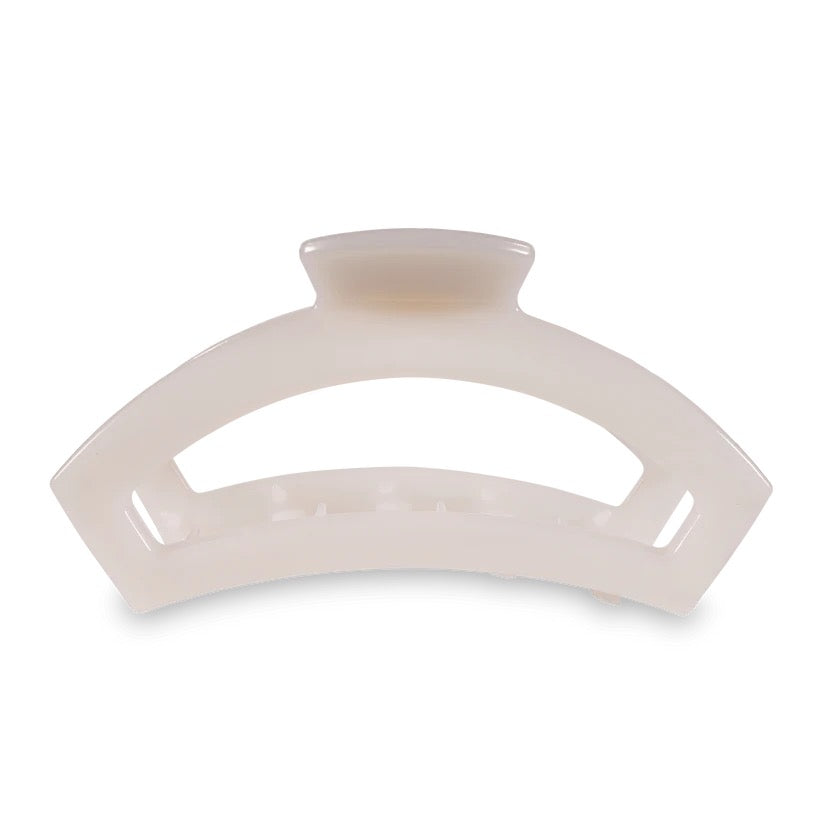 Coconut White TELETIES Open Claw Clip