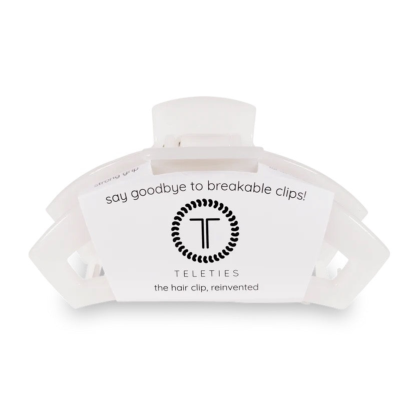Coconut White TELETIES Open Claw Clip