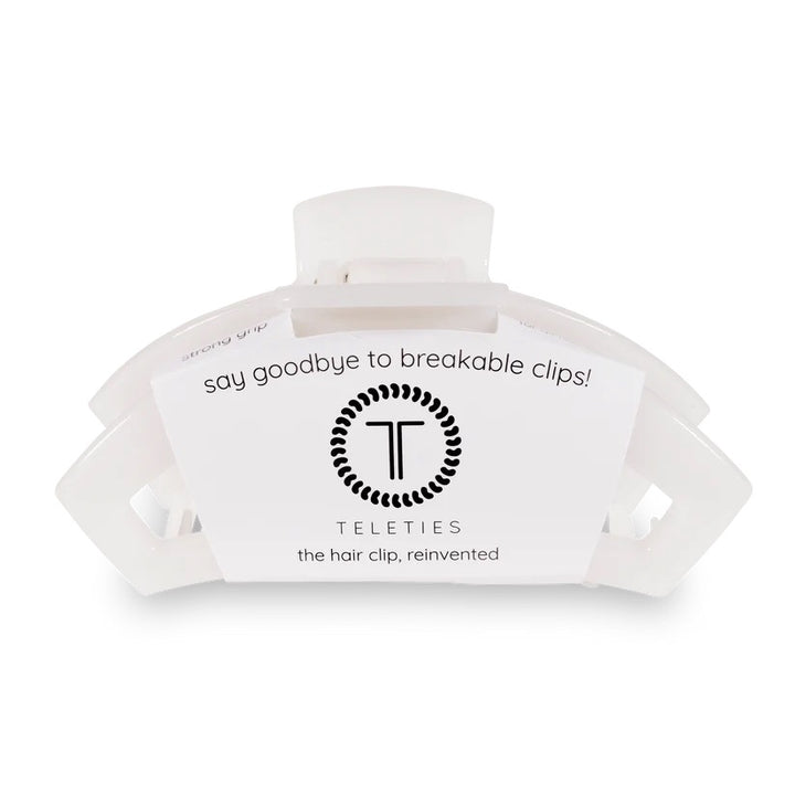 Coconut White TELETIES Open Claw Clip