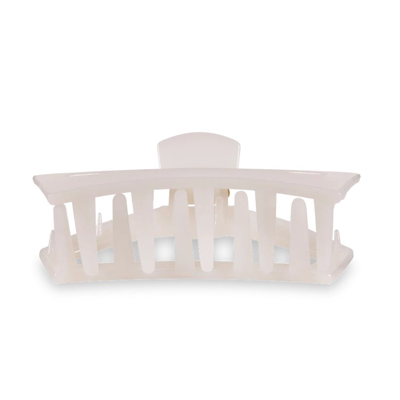 Coconut White TELETIES Open Claw Clip