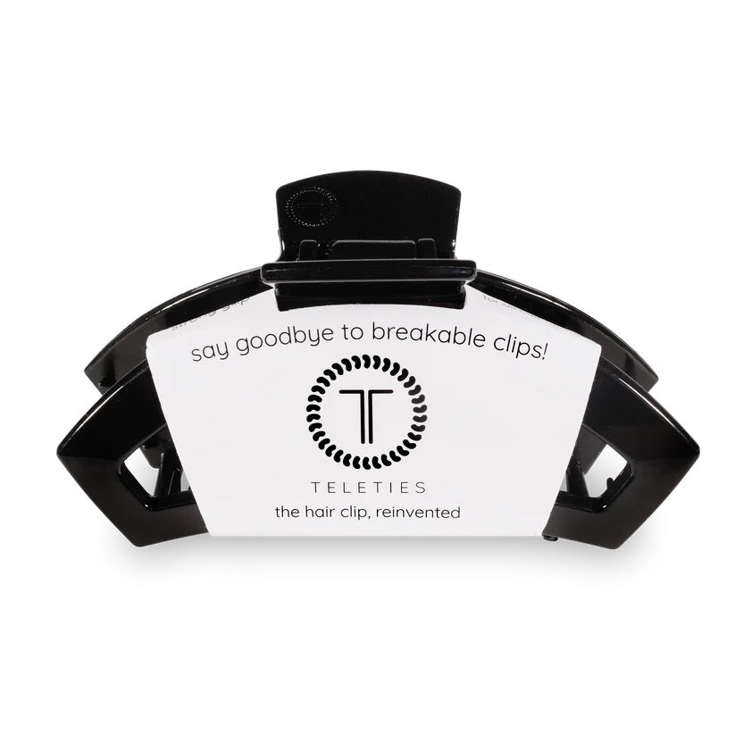 Jet Black TELETIES Open Claw Clip