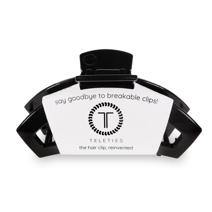 Jet Black TELETIES Open Claw Clip