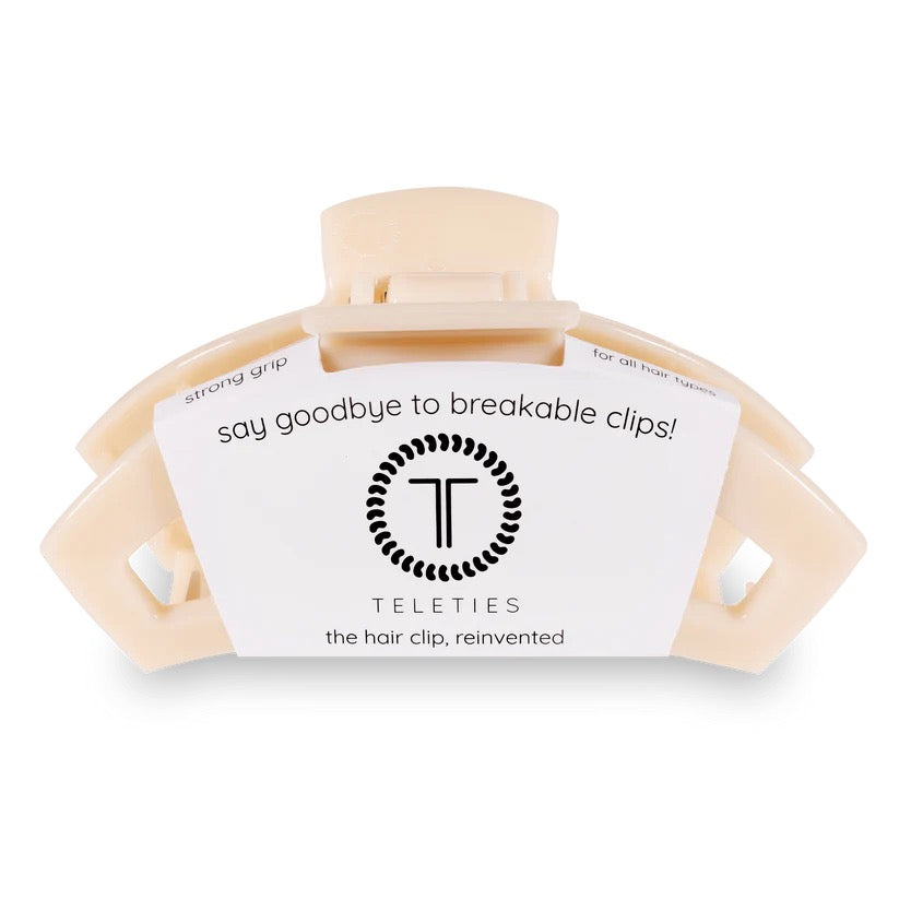 Almond Beige TELETIES Open Claw Clip
