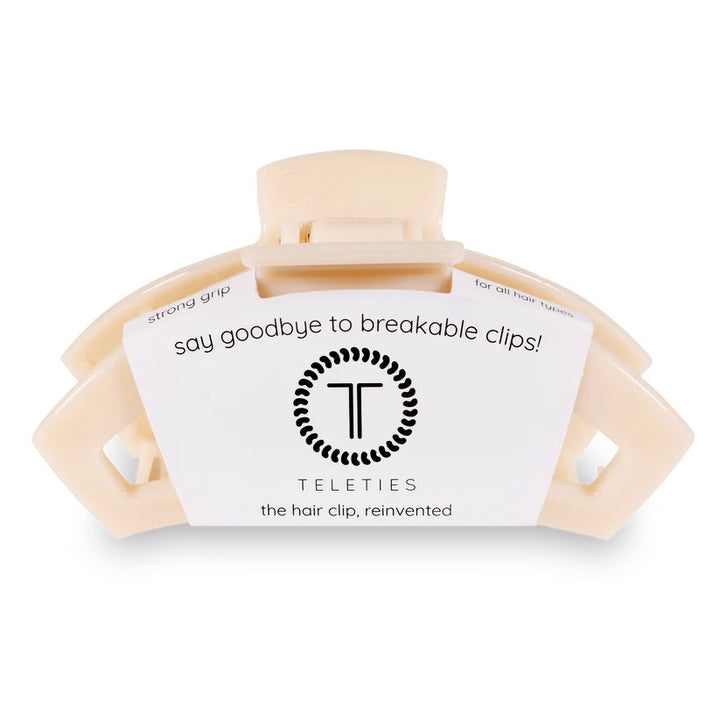 Almond Beige TELETIES Open Claw Clip