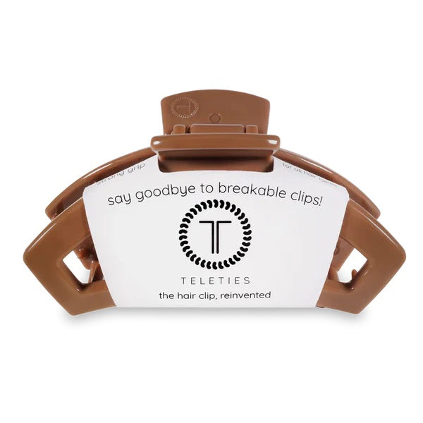 Caramel TELETIES Open Claw Clip